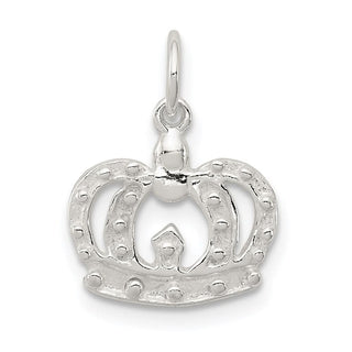 Sterling Silver Crown Charm QC256