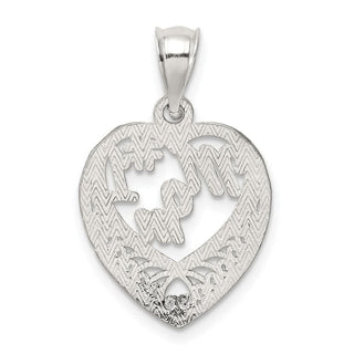 Sterling Silver #1 Mom Heart Pendant QC2634