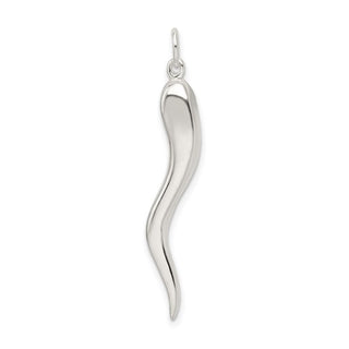 Sterling Silver Italian Horn Pendant QC264