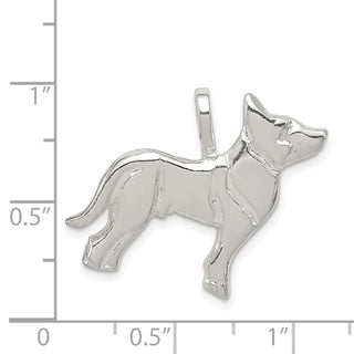 Sterling Silver Dog Charm QC2665