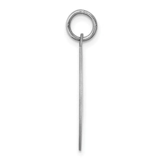 Sterling Silver Rhodium-plated Chow Dog Disc Charm