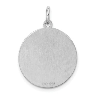 Sterling Silver Rhodium-plated Cocker Spaniel Dog Disc Charm