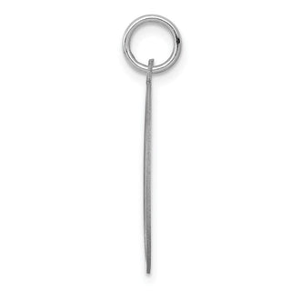 Sterling Silver Rhodium-plated Collie Dog Disc Charm