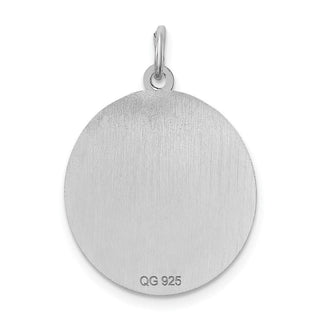 Sterling Silver Rhodium-plated Collie Dog Disc Charm