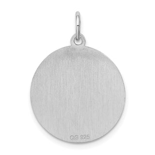 Sterling Silver Rhodium-plated Doberman Pinscher Dog Disc Charm