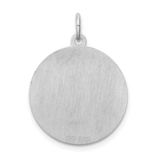 Sterling Silver Rhodium-plated Golden-Retriever Disc Charm
