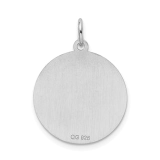 Sterling Silver Rhodium-plated Greyhound Disc Charm