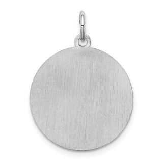 Sterling Silver Rhodium-plated Lhasa Apso Dog Disc Charm