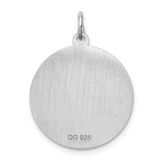 Sterling Silver Rhodium-plated Poodle Disc Charm