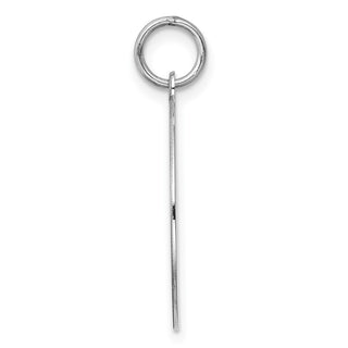 Sterling Silver Rhodium-plated Pug Disc Charm