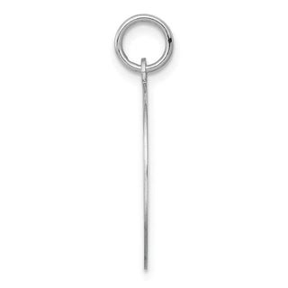 Sterling Silver Rhodium-plated Samoyede Dog Disc Charm
