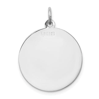Sterling Silver Rhodium-plated Samoyede Dog Disc Charm