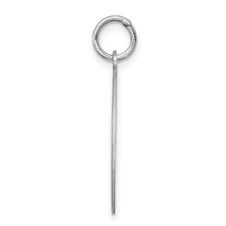Sterling Silver Rhodium-plated Weimaraner Dog Disc Charm