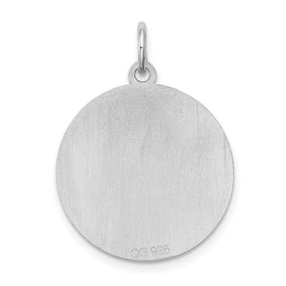 Sterling Silver Rhodium-plated West Highland Terrier Dog Disc Charm