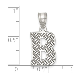 Sterling Silver Initial B Pendant QC2762B