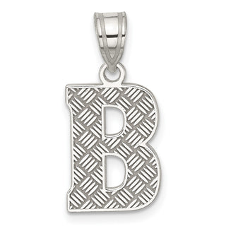 Sterling Silver Initial B Pendant QC2762B