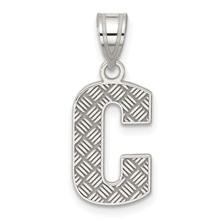 Sterling Silver Initial C Pendant QC2762C