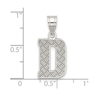 Sterling Silver Initial D Pendant QC2762D