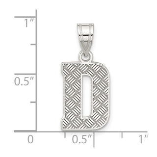 Sterling Silver Initial D Pendant QC2762D