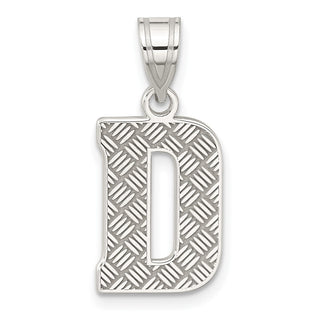 Sterling Silver Initial D Pendant QC2762D