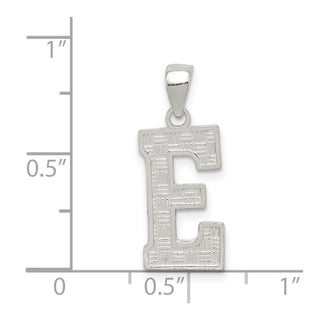 Sterling Silver Initial E Pendant QC2762E