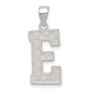 Sterling Silver Initial E Pendant QC2762E