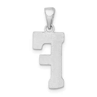 Sterling Silver Initial F Pendant QC2762F