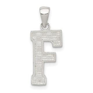Sterling Silver Initial F Pendant QC2762F