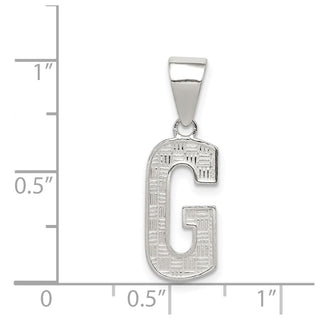 Sterling Silver Initial G Pendant QC2762G