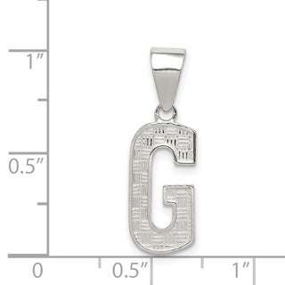 Sterling Silver Initial G Pendant QC2762G