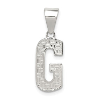 Sterling Silver Initial G Pendant QC2762G