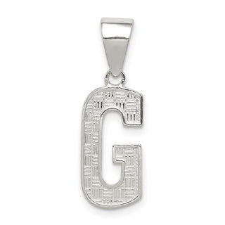 Sterling Silver Initial G Pendant QC2762G