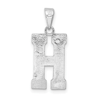 Sterling Silver Initial H Pendant QC2762H