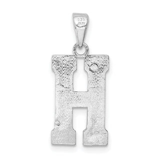 Sterling Silver Initial H Pendant QC2762H
