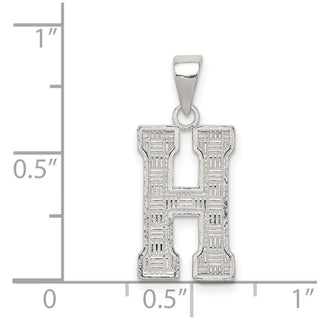 Sterling Silver Initial H Pendant QC2762H