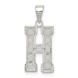 Sterling Silver Initial H Pendant QC2762H