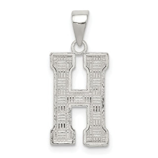 Sterling Silver Initial H Pendant QC2762H
