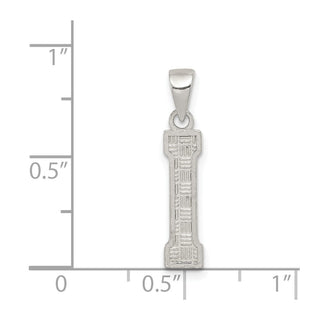 Sterling Silver Initial I Pendant QC2762I