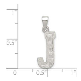 Sterling Silver Initial J Pendant QC2762J