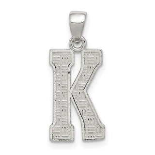 Sterling Silver Initial K Pendant QC2762K