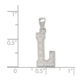 Sterling Silver Initial L Pendant QC2762L
