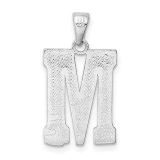 Sterling Silver Initial M Pendant QC2762M