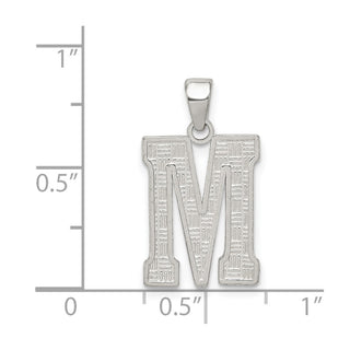 Sterling Silver Initial M Pendant QC2762M
