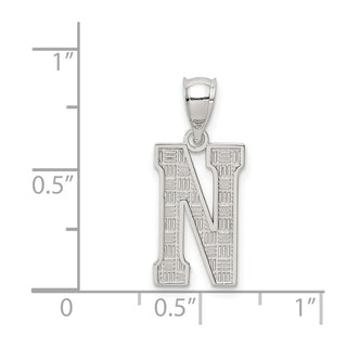 Sterling Silver Initial N Pendant QC2762N