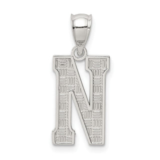 Sterling Silver Initial N Pendant QC2762N