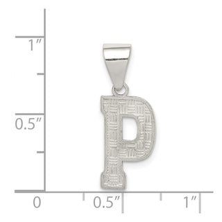 Sterling Silver Initial P Pendant QC2762P