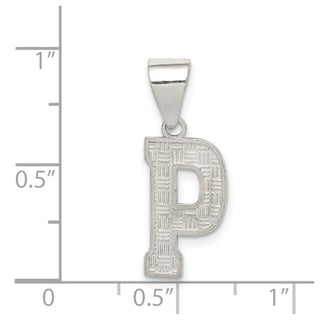 Sterling Silver Initial P Pendant QC2762P