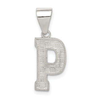 Sterling Silver Initial P Pendant QC2762P