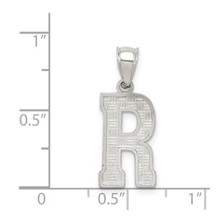 Sterling Silver Initial R Pendant QC2762R
