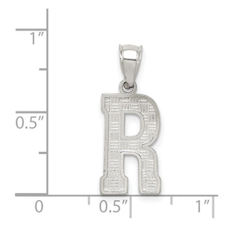 Sterling Silver Initial R Pendant QC2762R